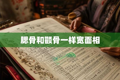 腮骨和颧骨一样宽面相