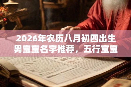 2026年农历八月初四出生男宝宝名字推荐,五行宝宝起名 2026年农历八月初四出生男宝宝名字推荐,五行宝宝起名