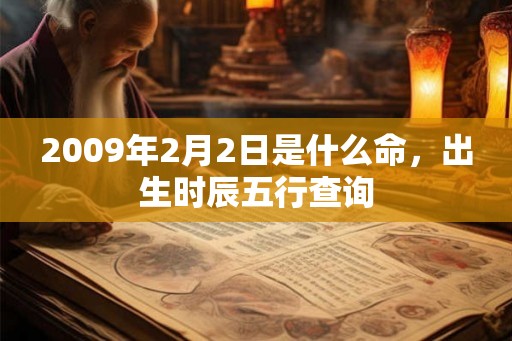 2009年2月2日是什么命，出生时辰五行查询