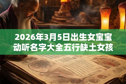 2026年3月5日出生女宝宝动听名字大全五行缺土女孩起名