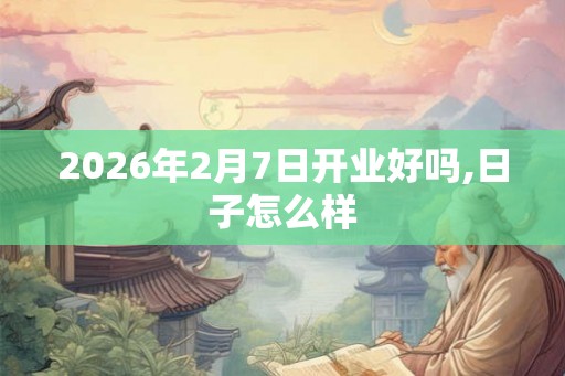 2026年2月7日开业好吗,日子怎么样 2026年2月7日开业好吗,日子怎么样