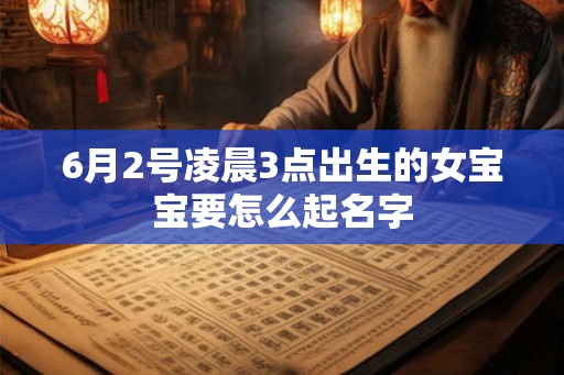 6月2号凌晨3点出生的女宝宝要怎么起名字 6月2号凌晨3点出生的女宝宝要怎么起名字