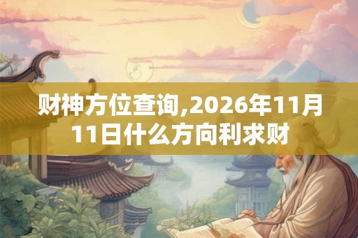 财神方位查询,2026年11月11日什么方向利求财