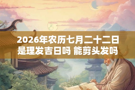 2026年农历七月二十二日是理发吉日吗 能剪头发吗