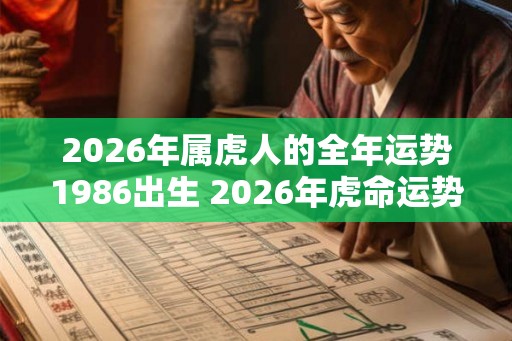 2026年属虎人的全年运势1986出生 2026年虎命运势如何