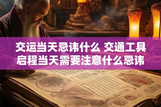 交运当天忌讳什么 交通工具启程当天需要注意什么忌讳 交运当天忌讳什么 交通工具启程当天需要注意什么忌讳