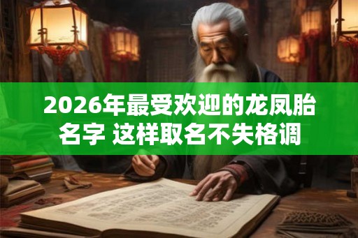2026年最受欢迎的龙凤胎名字 这样取名不失格调