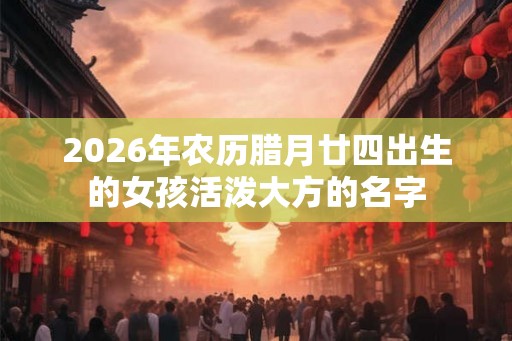2026年农历腊月廿四出生的女孩活泼大方的名字