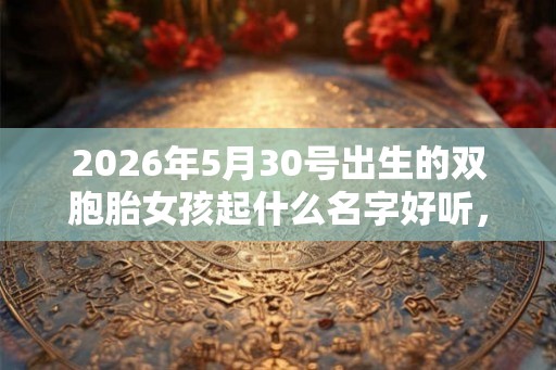 2026年5月30号出生的双胞胎女孩起什么名字好听，五行属什么？