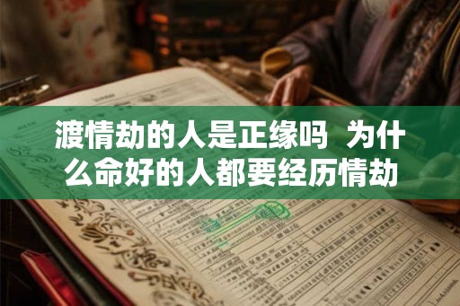 渡情劫的人是正缘吗  为什么命好的人都要经历情劫