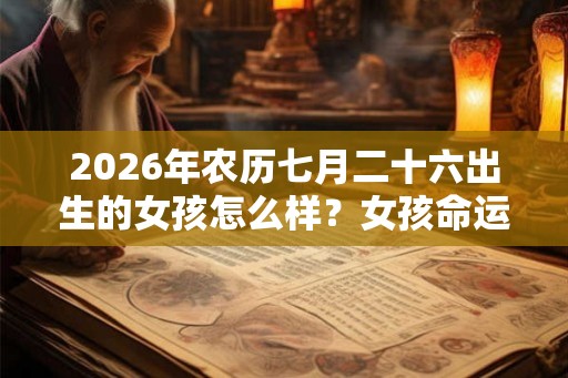 2026年农历七月二十六出生的女孩怎么样？女孩命运如何？