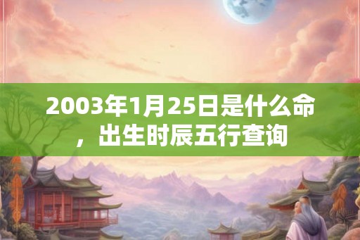 2003年1月25日是什么命,出生时辰五行查询 2003年1月25日是什么命,出生时辰五行查询
