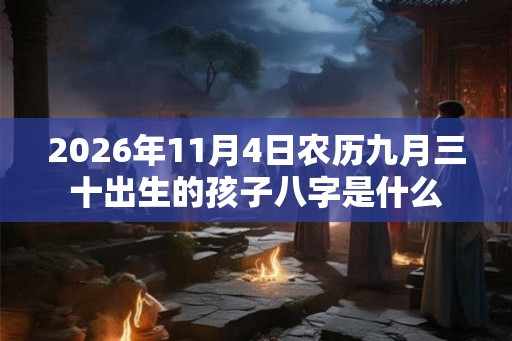 2026年11月4日农历九月三十出生的孩子八字是什么