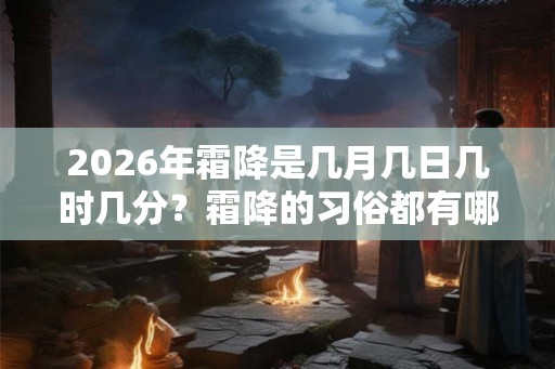 2026年霜降是几月几日几时几分?霜降的习俗都有哪些? 2026年霜降是几月几日几时几分?霜降的习俗都有哪些?
