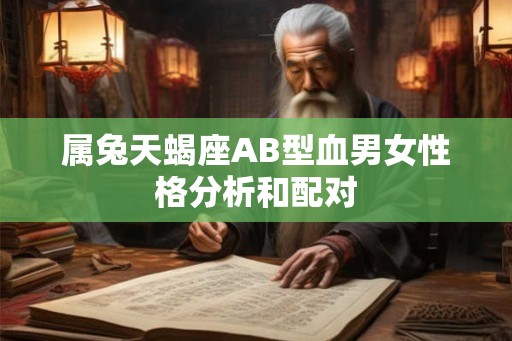 属兔天蝎座AB型血男女性格分析和配对