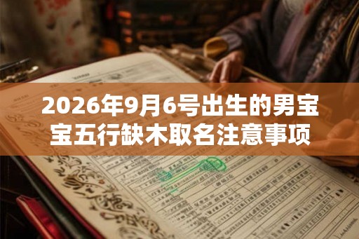 2026年9月6号出生的男宝宝五行缺木取名注意事项