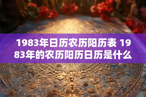 1983年日历农历阳历表 1983年的农历阳历日历是什么