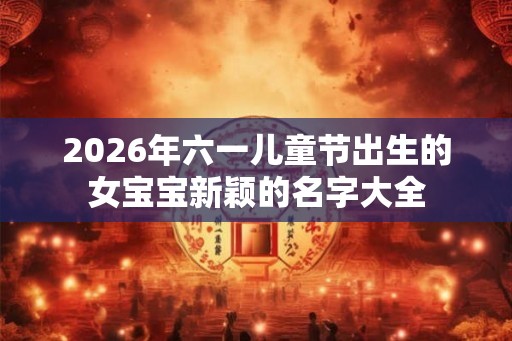 2026年六一儿童节出生的女宝宝新颖的名字大全