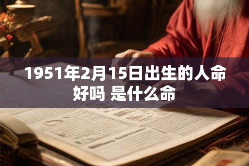 1951年2月15日出生的人命好吗 是什么命