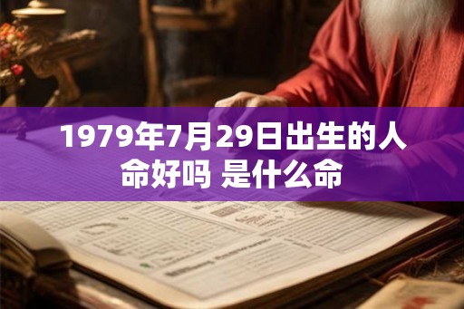 1979年7月29日出生的人命好吗 是什么命