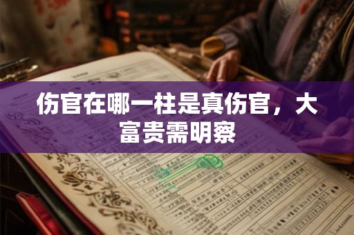伤官在哪一柱是真伤官，大富贵需明察
