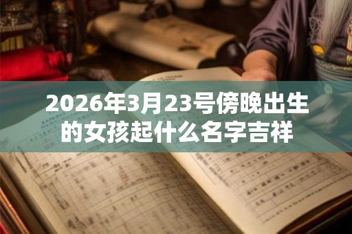 2026年3月23号傍晚出生的女孩起什么名字吉祥