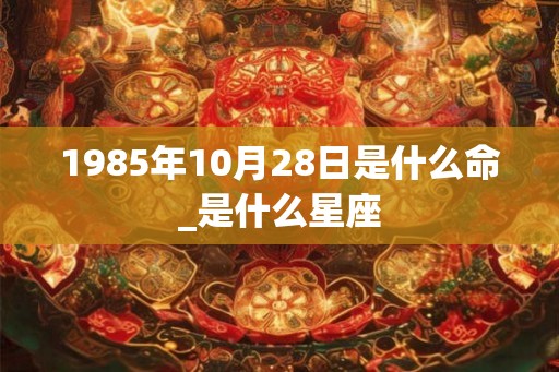 1985年10月28日是什么命_是什么星座