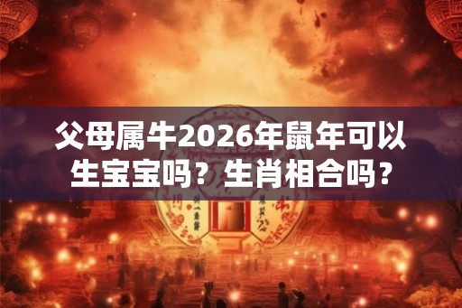 父母属牛2026年鼠年可以生宝宝吗？生肖相合吗？
