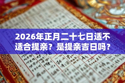 2026年正月二十七日适不适合提亲？是提亲吉日吗？