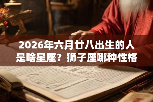 2026年六月廿八出生的人是啥星座？狮子座哪种性格