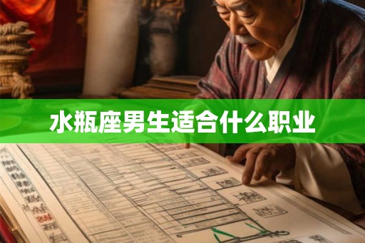 水瓶座男生适合什么职业