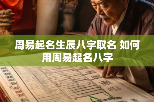 周易起名生辰八字取名 如何用周易起名八字