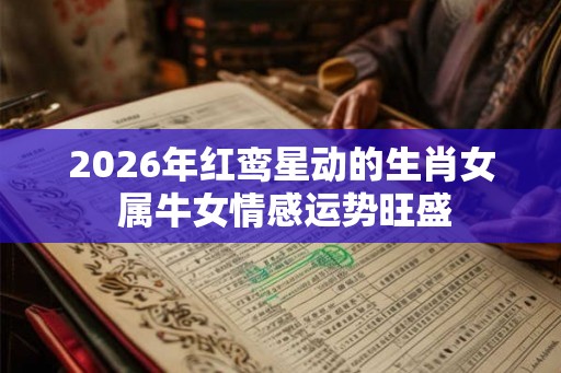 2026年红鸾星动的生肖女 属牛女情感运势旺盛