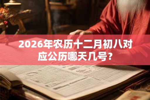 2026年农历十二月初八对应公历哪天几号？
