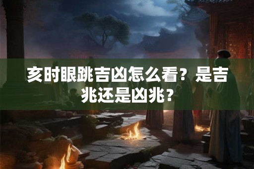 亥时眼跳吉凶怎么看？是吉兆还是凶兆？