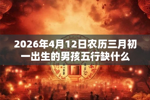 2026年4月12日农历三月初一出生的男孩五行缺什么