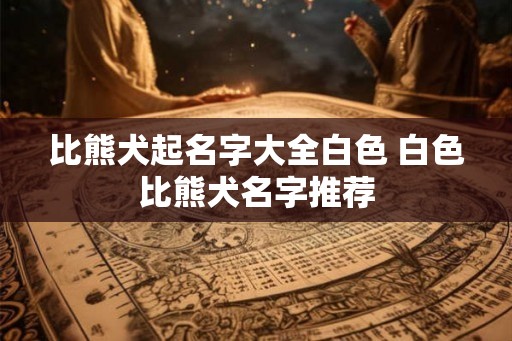 比熊犬起名字大全白色 白色比熊犬名字推荐