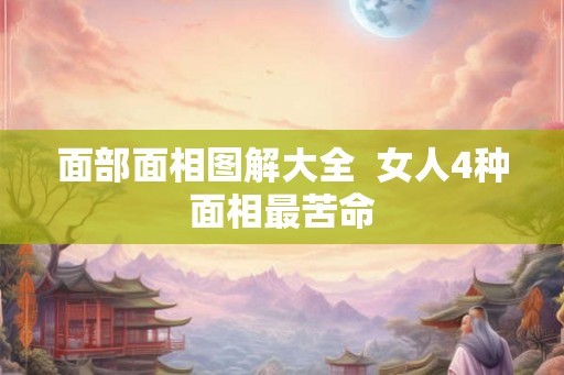 面部面相图解大全 女人4种面相最苦命 面部面相图解大全 女人4种面相最苦命