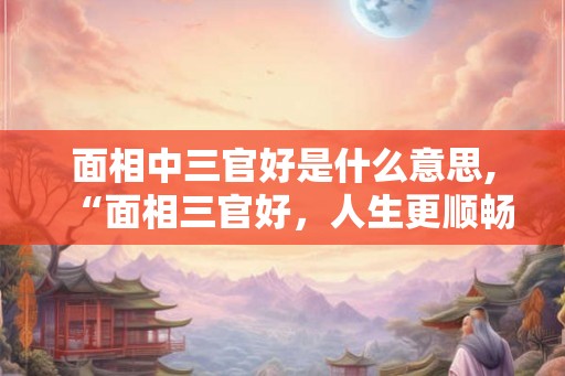面相中三官好是什么意思,“面相三官好，人生更顺畅”