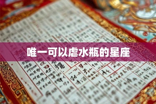 唯一可以虐水瓶的星座