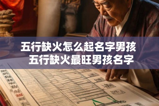 五行缺火怎么起名字男孩  五行缺火最旺男孩名字