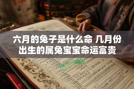 六月的兔子是什么命 几月份出生的属兔宝宝命运富贵