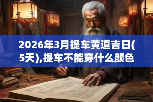 2026年3月提车黄道吉日(5天),提车不能穿什么颜色衣服 2026年3月提车黄道吉日(5天),提车不能穿什么颜色衣服