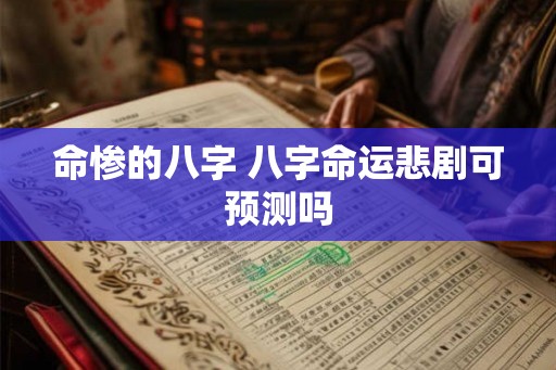 命惨的八字 八字命运悲剧可预测吗