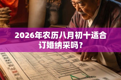 2026年农历八月初十适合订婚纳采吗？