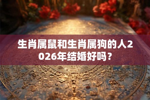 生肖属鼠和生肖属狗的人2026年结婚好吗? 生肖属鼠和生肖属狗的人2026年结婚好吗?