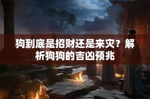 狗到底是招财还是来灾?解析狗狗的吉凶预兆 狗到底是招财还是来灾?解析狗狗的吉凶预兆