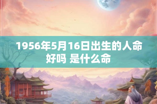1956年5月16日出生的人命好吗 是什么命 1956年5月16日出生的人命好吗 是什么命