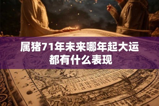 属猪71年未来哪年起大运 都有什么表现