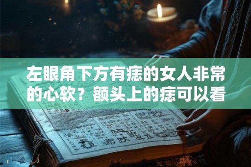 左眼角下方有痣的女人非常的心软？额头上的痣可以看感情运势吗？
